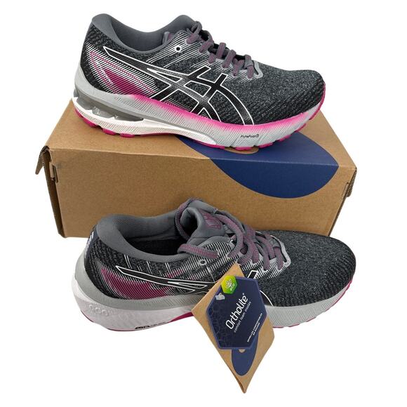 ASICS GT-2000 10 Sneakers Womens Size 6 Sheet Rock and Pink Rave - Picture 1 of 8